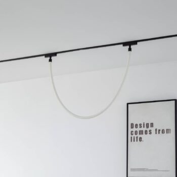 Lindby LED lanové svetlo Lumaro, dĺžka 150cm, textil, 48V