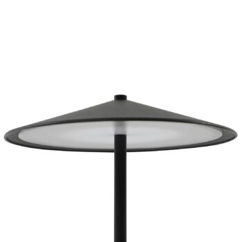 Lindby LED nabíjateľná stolová lampa Ayva, čierna, hliník, IP44