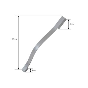 Lindby LED nástenné svetlo Alvon, strieborné, výška 50 cm, kov