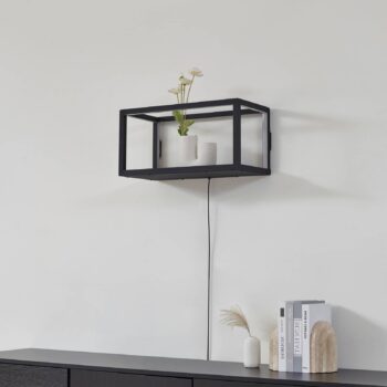Lindby LED nástenné svetlo Birta, zástrčka, regál, 51 cm, USB