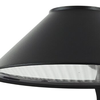 Lindby LED nástenné svetlo Capelo, čierna, kov, senzor, Ø20cm