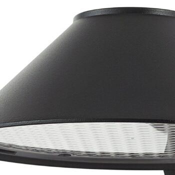 Lindby LED nástenné svetlo Capelo, čierne, kov, Ø20cm