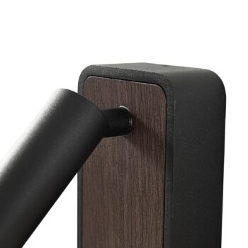 Lindby LED nástenné svetlo Tallis, čierne, USB-C, otočné