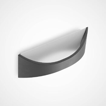 Lindby LED nástenné svietidlo Mathea, 30 cm, antracit, hliník, IP65