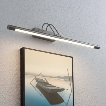 Lindby LED obrazové svetlo Mailine, 69 cm, nikel, vypínač