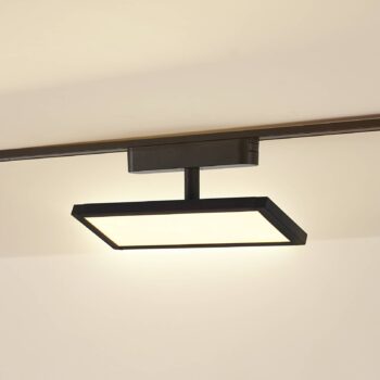 Lindby LED panel 48V Lumaro, čierny, hliník, dĺžka 20 cm, stmievateľný