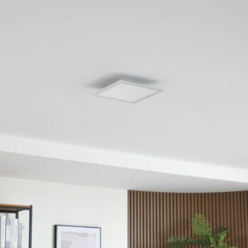 Lindby LED panel Enhife, biely, 30 x 30 cm, kov, 4 000 K