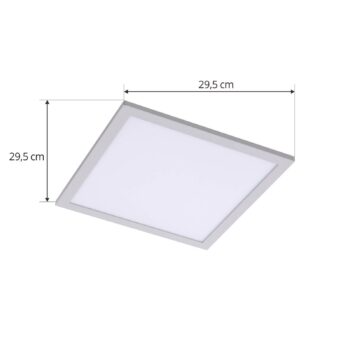Lindby LED panel Enhife, biely, 30 x 30 cm, kov, 4 000 K
