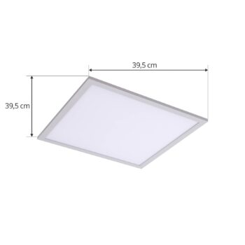 Lindby LED panel Enhife, biely, 40 x 40 cm, kov, 4 000 K