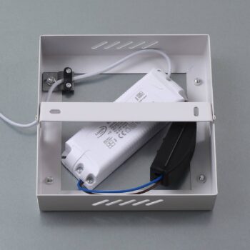 Lindby LED panel Enhife, biely, 40 x 40 cm, kov, 4 000 K