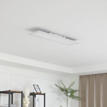 Lindby LED panel Enhife, biely, 80 x 20 cm, kov, 4 000 K
