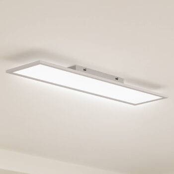 Lindby LED panel Enhife, biely, 80 x 20 cm, kov, 4 000 K