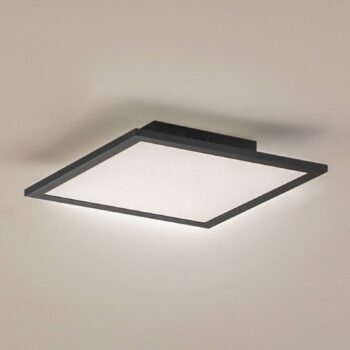 Lindby LED panel Enhife, čierny, 30 x 30 cm, kov, 4 000K