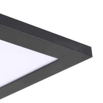 Lindby LED panel Enhife, čierny, 30 x 30 cm, kov, 4 000K