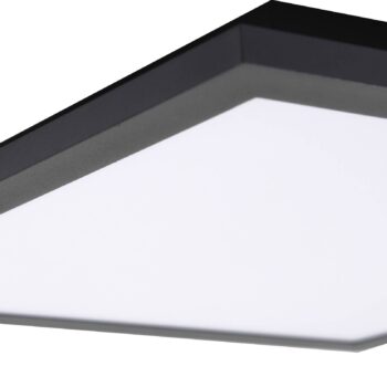 Lindby LED panel Enhife, čierny, 30 x 30 cm, kov, 4 000K