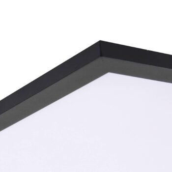 Lindby LED panel Enhife, čierny, 40 x 40 cm, kov, 4 000K