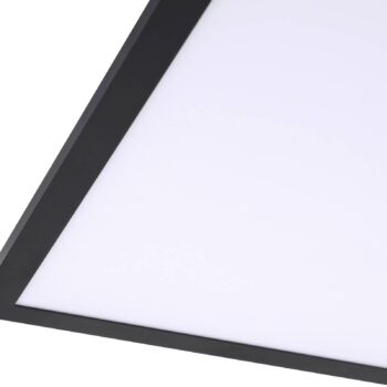 Lindby LED panel Enhife, čierny, 40 x 40 cm, kov, 4 000K