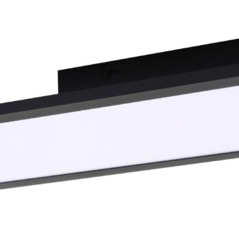 Lindby LED panel Enhife, čierny, 80 x 20 cm, kov, 4 000 K