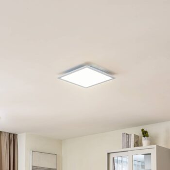 Lindby LED panel Enja, biely, hliník, 39,5 cm x 39,5 cm