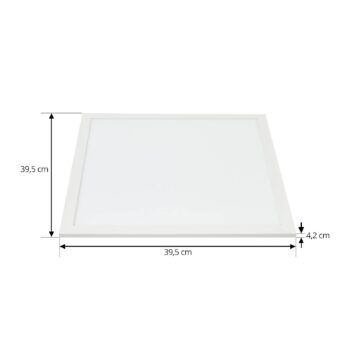 Lindby LED panel Enja, biely, hliník, 39,5 cm x 39,5 cm