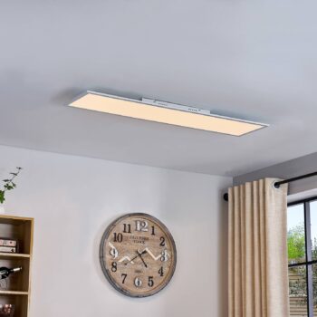 Lindby LED panel Lamin, biely, 120 cm, CCT, stmievateľný, diaľkové ovládanie
