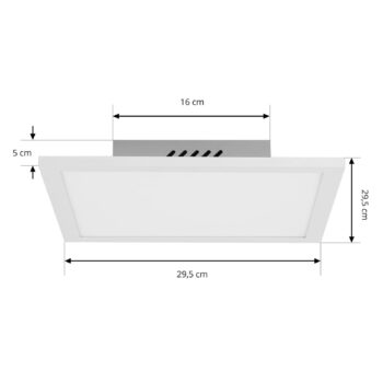 Lindby LED panel Lamin, biely, 30 cm, CCT, stmievateľný, diaľkové ovládanie