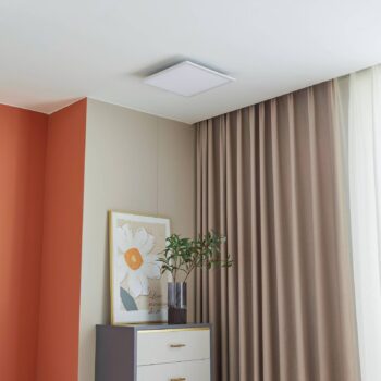 Lindby LED panel Lamin, biely, 40 cm, CCT, stmievateľný, diaľkové ovládanie