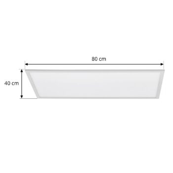 Lindby LED panel Lamin, biely, 80 cm, CCT, stmievateľný, diaľkové ovládanie