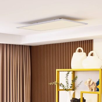 Lindby LED panel Lamin, biely, 80 cm, CCT, stmievateľný, diaľkové ovládanie