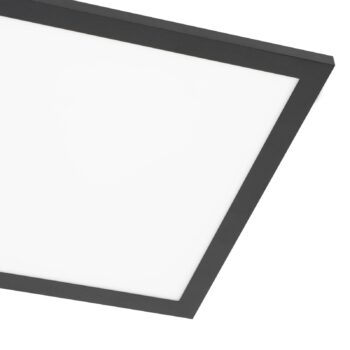 Lindby LED panel Lamin, čierny, 30 cm, CCT, stmievateľný, diaľkové ovládanie