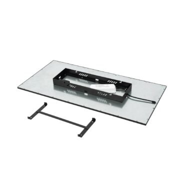 Lindby LED panel Lamin, čierny, 80 cm, CCT, stmievateľný, diaľkové ovládanie