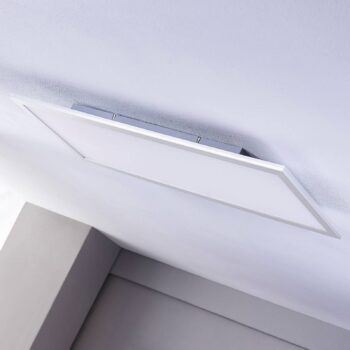 Lindby LED panel Livel, 4000K, 120cm x 30cm, strieborný, kov