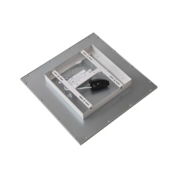 Lindby LED panel Livel, 4000K, 40 cm x 40 cm, strieborný, kov
