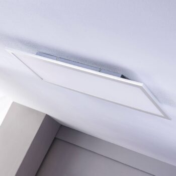 Lindby LED panel Livel, 4000K, 80 cm x 30 cm, strieborný, kov