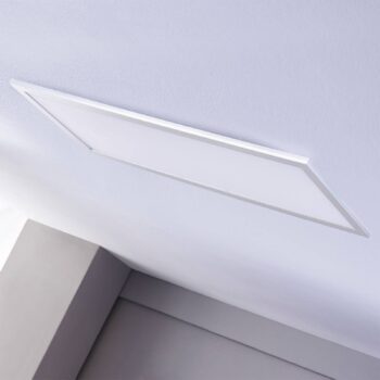 Lindby LED panel Livel, 4000K, 80 cm x 30 cm, strieborný, kov