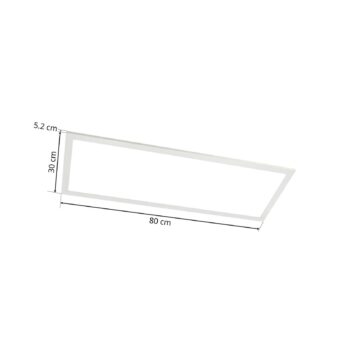 Lindby LED panel Livel, CCT, 80 cm x 30 cm, diaľkové ovládanie