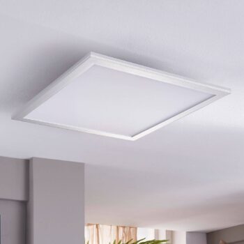 Lindby LED panel Livel, sada 2 ks, 4 000 K, 40 x 40 cm, strieborná