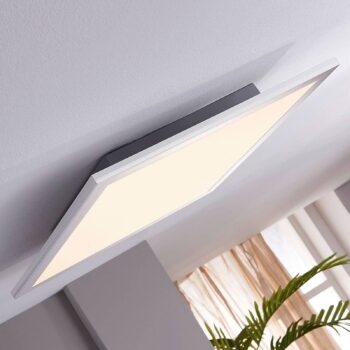 Lindby LED panel Livel, sada 2 ks, 4 000 K, 40 x 40 cm, strieborná