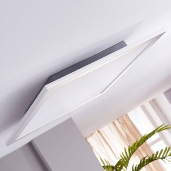 Lindby LED panel Livel, sada 2 ks, 4 000 K, 40 x 40 cm, strieborná