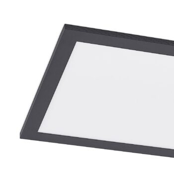 Lindby LED panel Nelios, 120 x 30 cm, 4000K, čierny, kov