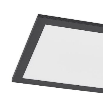 Lindby LED panel Nelios, 120 x 30 cm, CCT, čierny, kov