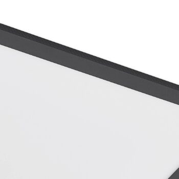 Lindby LED panel Nelios, 40 x 40 cm, CCT, čierny, kov