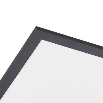 Lindby LED panel Nelios, 62 x 62 cm, 4 000K, čierny, kov