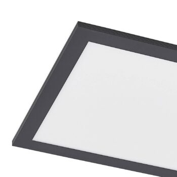 Lindby LED panel Nelios, 80 x 30 cm, 4 000K, čierny, kov