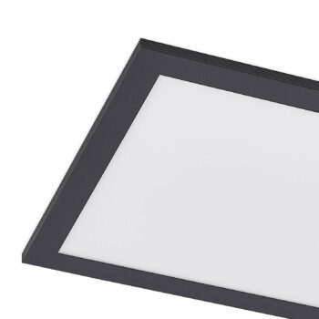 Lindby LED panel Nelios, 80 x 30 cm, CCT, čierny, kov