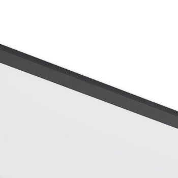 Lindby LED panel Nelios, 80 x 30 cm, CCT, čierny, kov