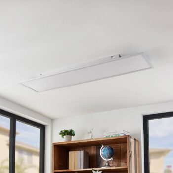 Lindby LED panel Quais, 30 x 120 cm, biely, hliník, 4 000 K