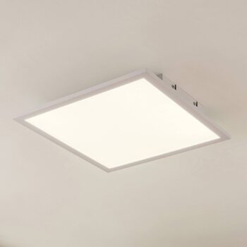 Lindby LED panel Quais, 40 x 40 cm, biely, hliník, 4 000 K