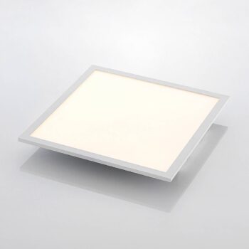 Lindby LED panel Quais, 40 x 40 cm, biely, hliník, 4 000 K