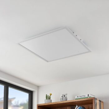 Lindby LED panel Quais, 60 x 60 cm, biely, hliník, 4 000 K